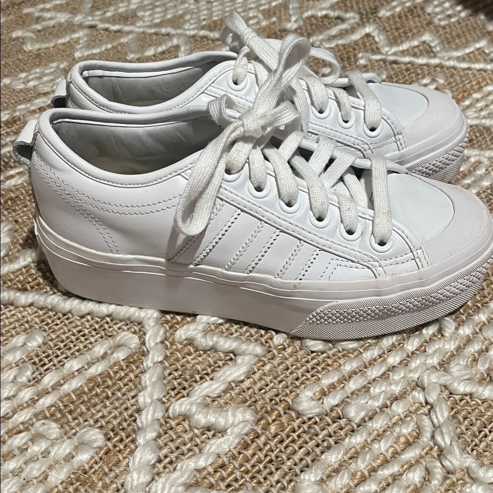 Adidas triple White stacked sneakers